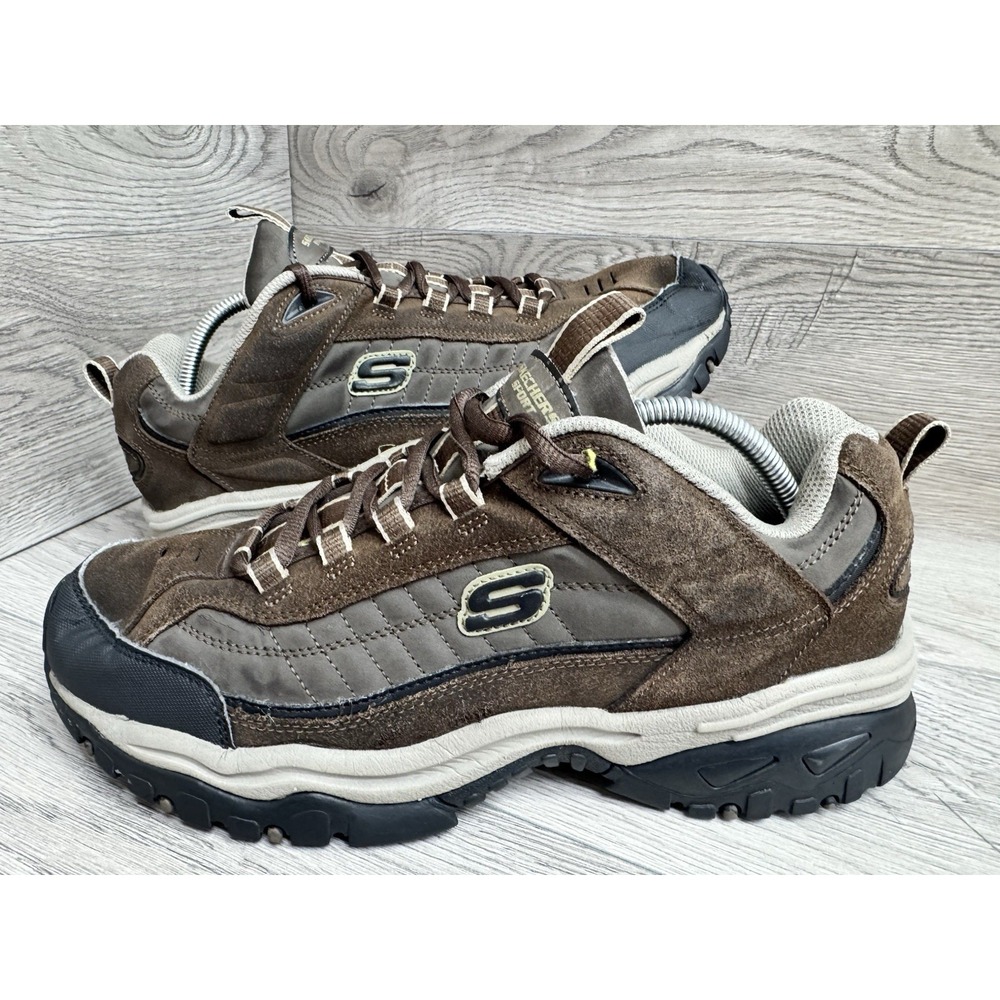 Mens Skechers Energy Downforce Sport Brown Lace-Up Trail Shoes 11 Outdoors